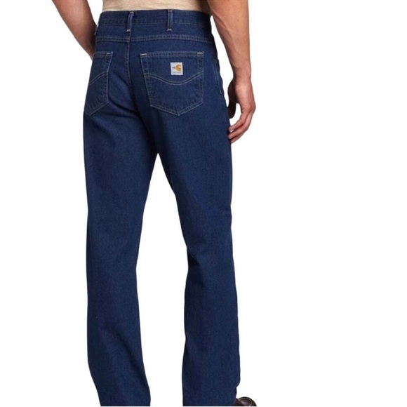 Carhartt 2112 Cat 2 Flame-Resistant Signature Denim Relaxed Fit Jeans Men 40x32 - Picture 2 of 6